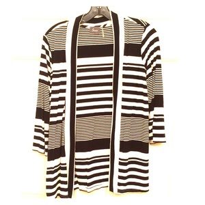 Strazzi Cardigan - black and white stripes